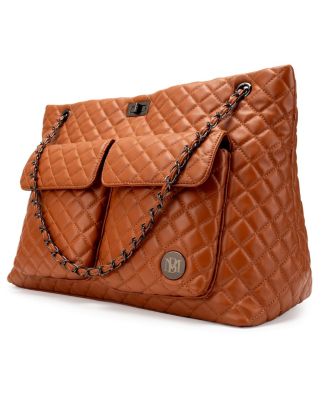 Diana Faux Leather Tote Weekender Travel Bag