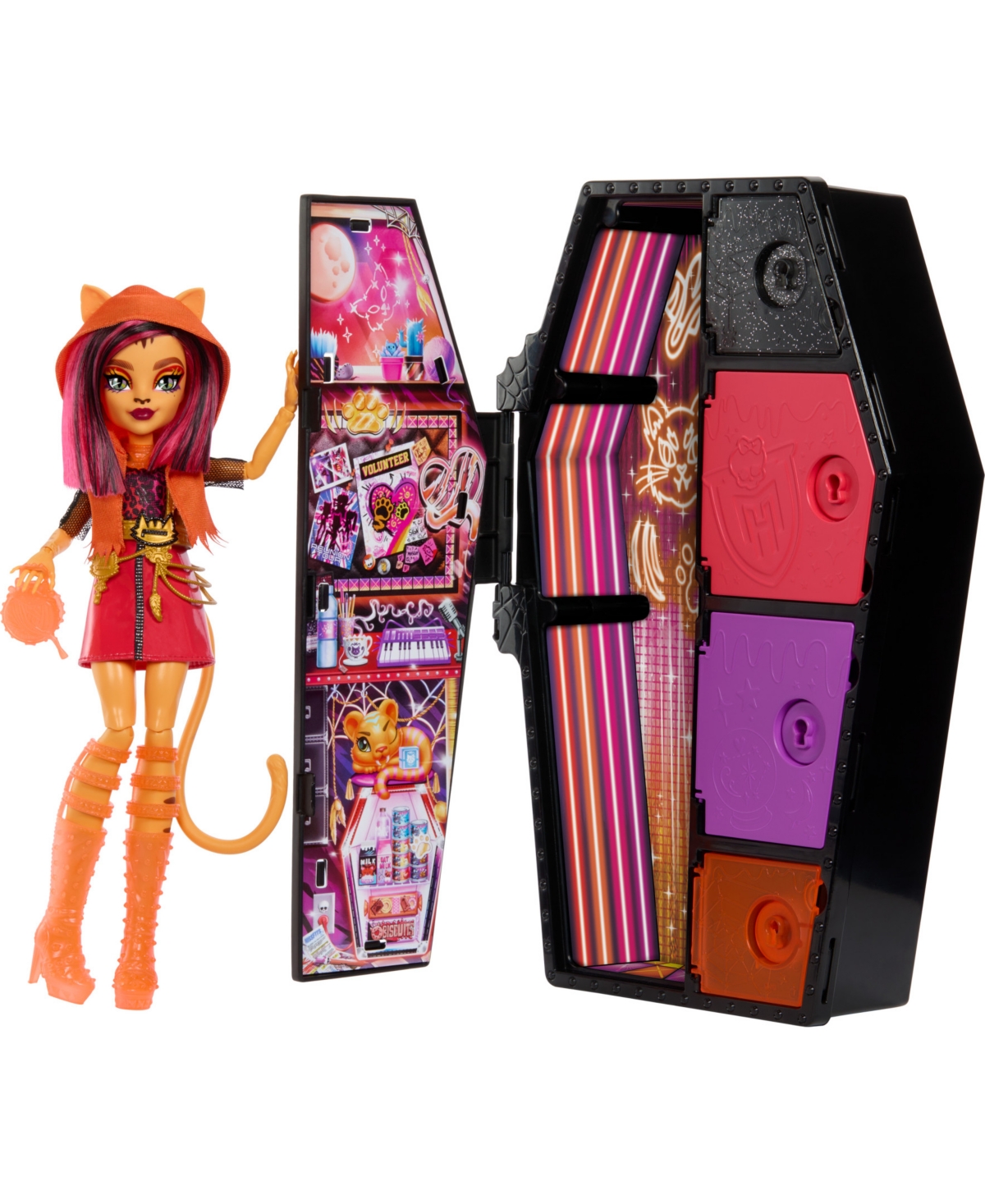 Monster High Kids' Doll, Toralei Stripe, Skulltimate Secrets In Multi-color