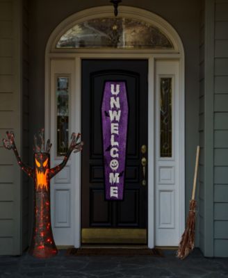 48" Pre-Lit Scary Halloween Tree