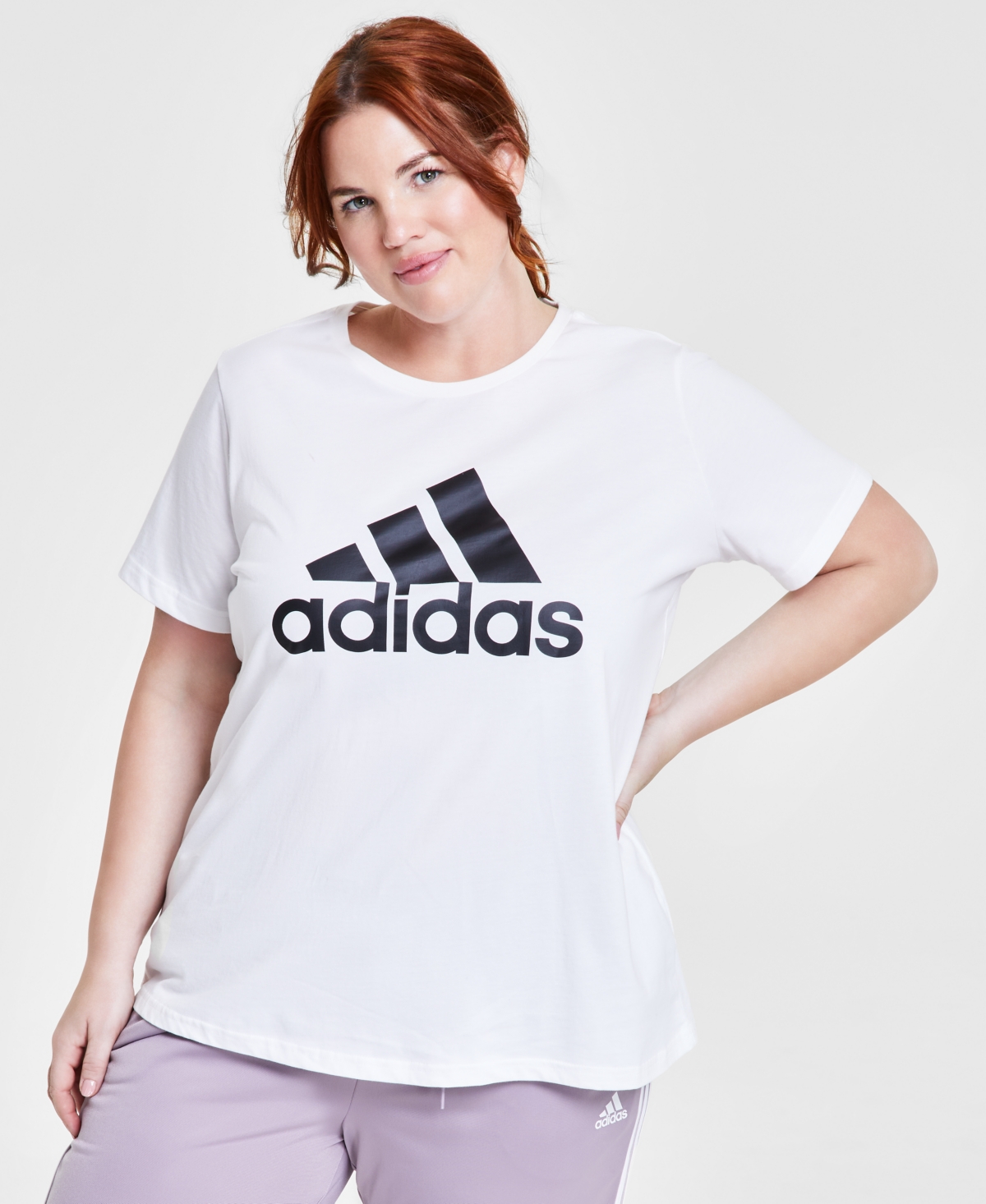 Adidas Originals Women's Essentials Logo Cotton T-shirt, Xs-4x In White,black