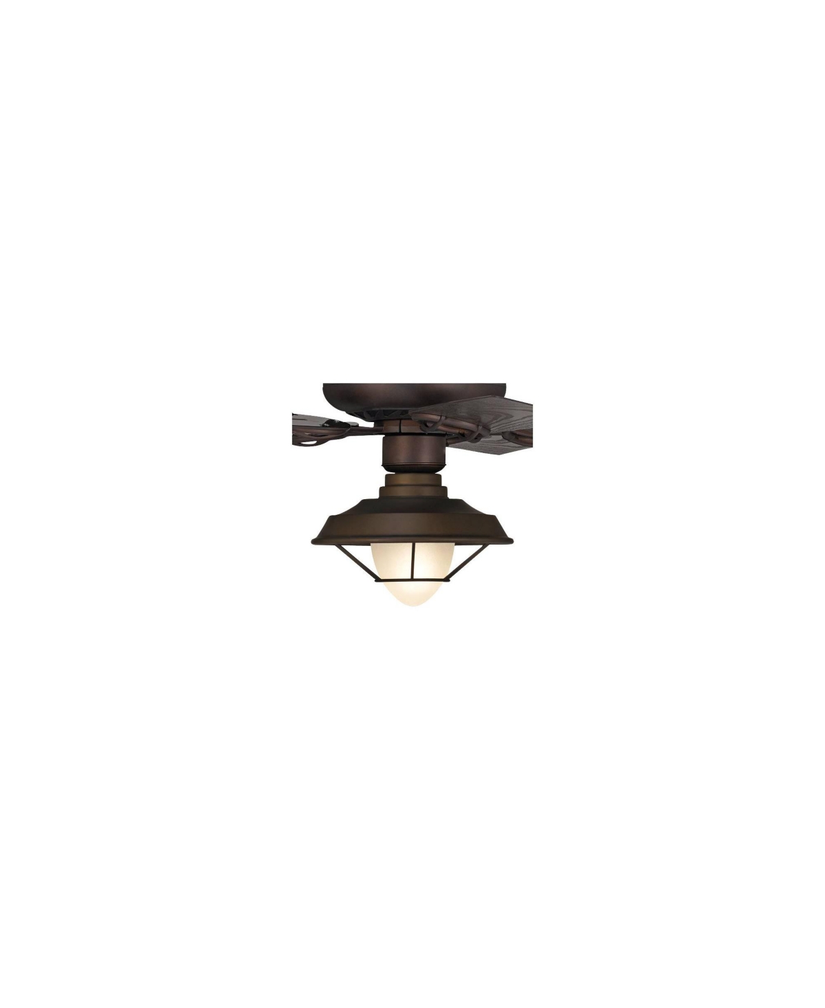 Orb Modern Industrial Indoor Outdoor Ceiling Fan with Led Light Oil Rubbed BronzeFrosted Glass Cage Wet Rated for Patio Exterior House Porc