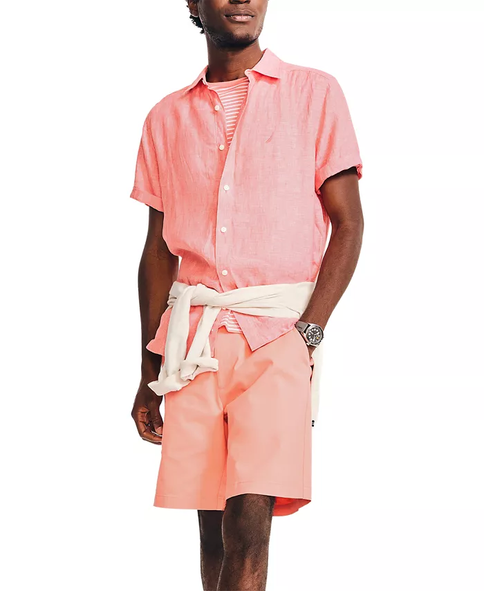 Men's Short-Sleeve Linen Shirt - thumbnail 8