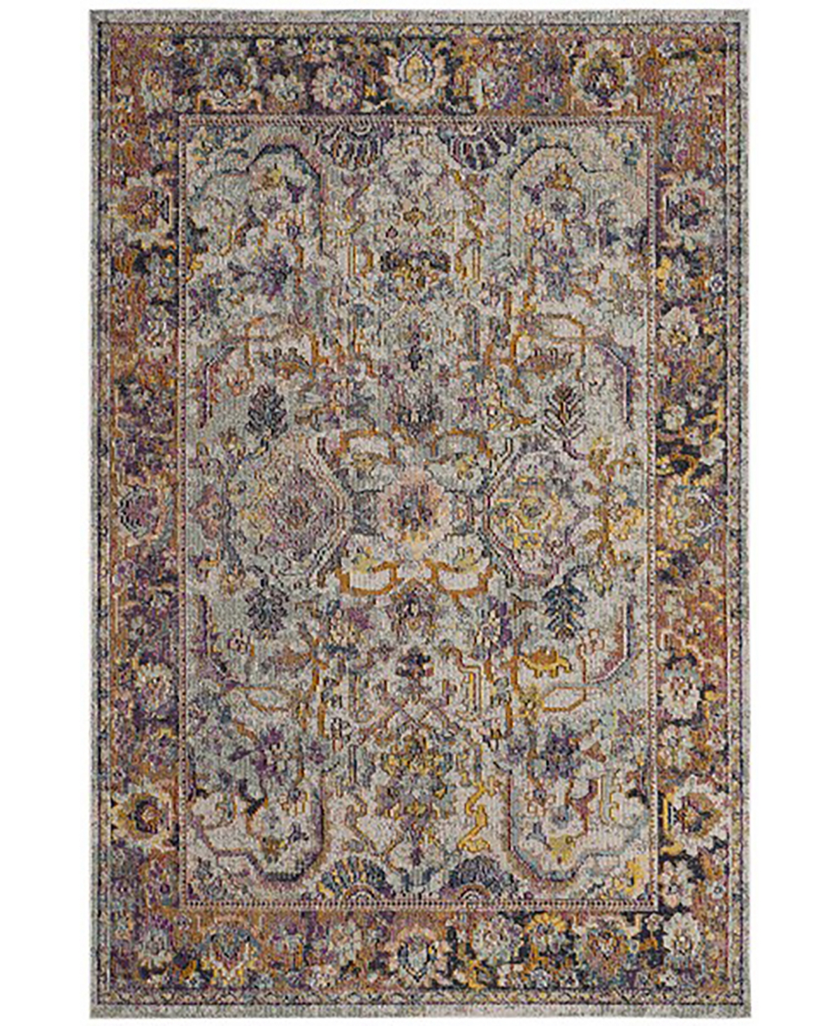 Safavieh Crystal Light Blue and Orange 9' x 12' Area Rug - Light Blue