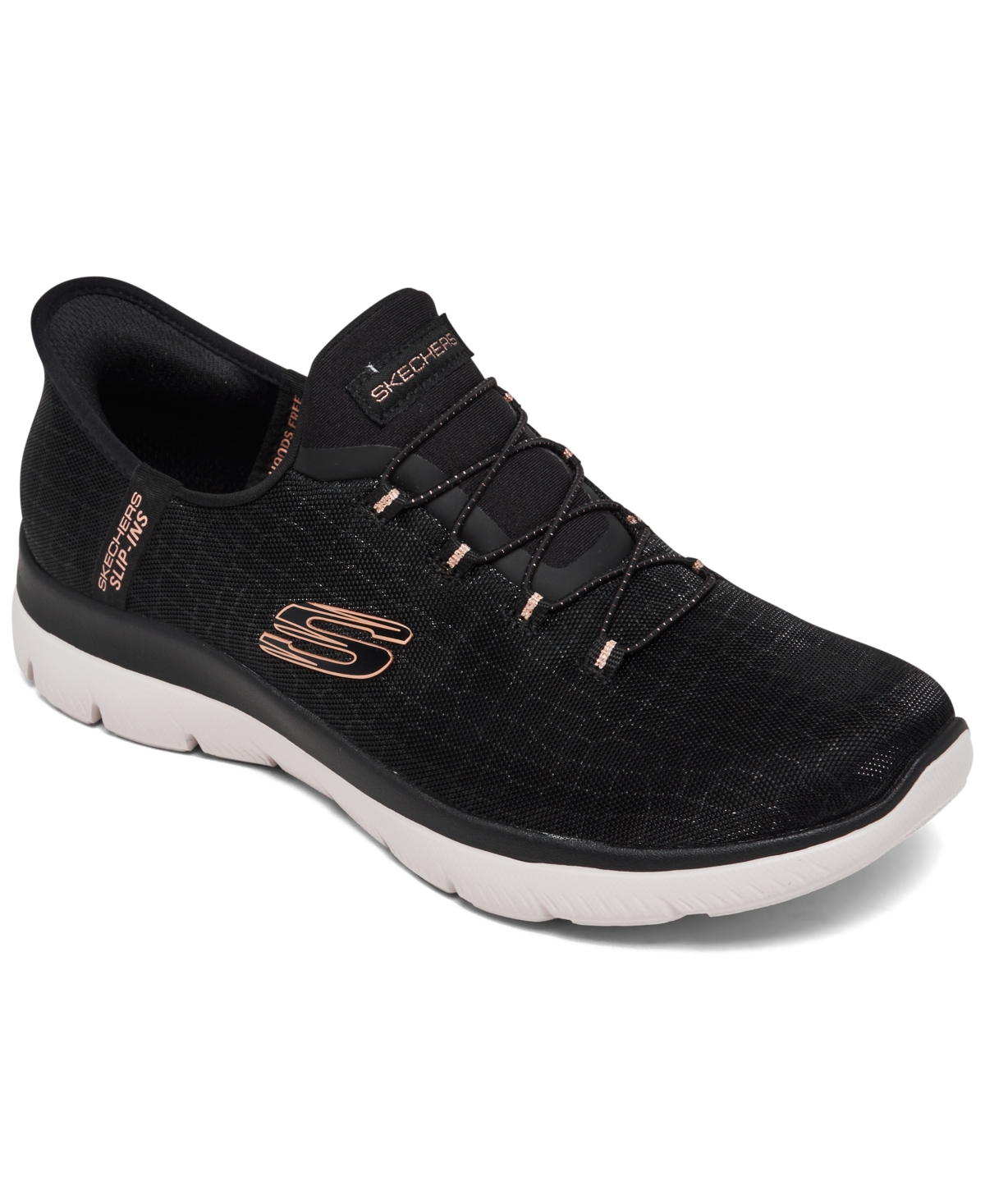 Women's Slip-Ins- Summit - Classy Night Casual Sneakers from Finish Line - Black, Rose Gold