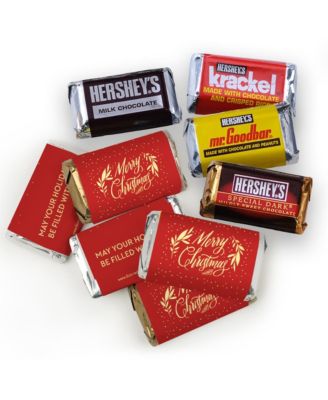 Christmas Chocolate Party Favors Hershey's Miniatures and Kisses, 128 Piece