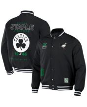 Men's Starter White Boston Celtics Home Team Hoodie Half-Zip Jacket