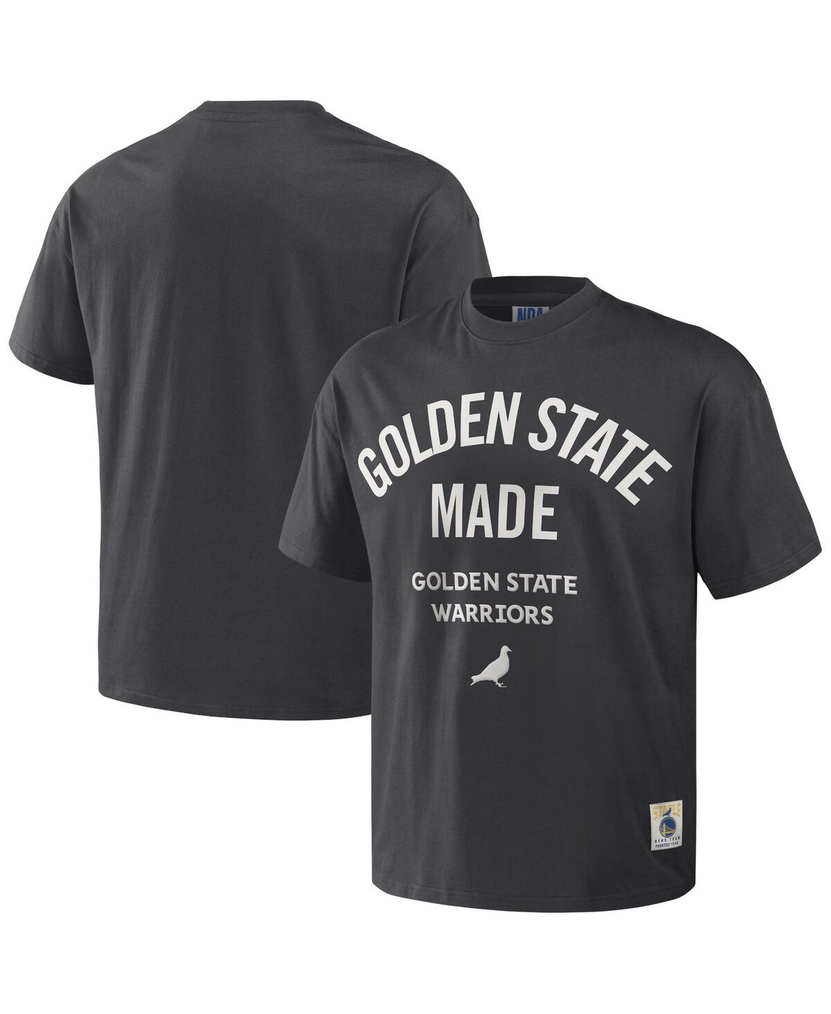Shop Staple Men's Nba X  Anthracite Golden State Warriors Heavyweight Oversized T-shirt