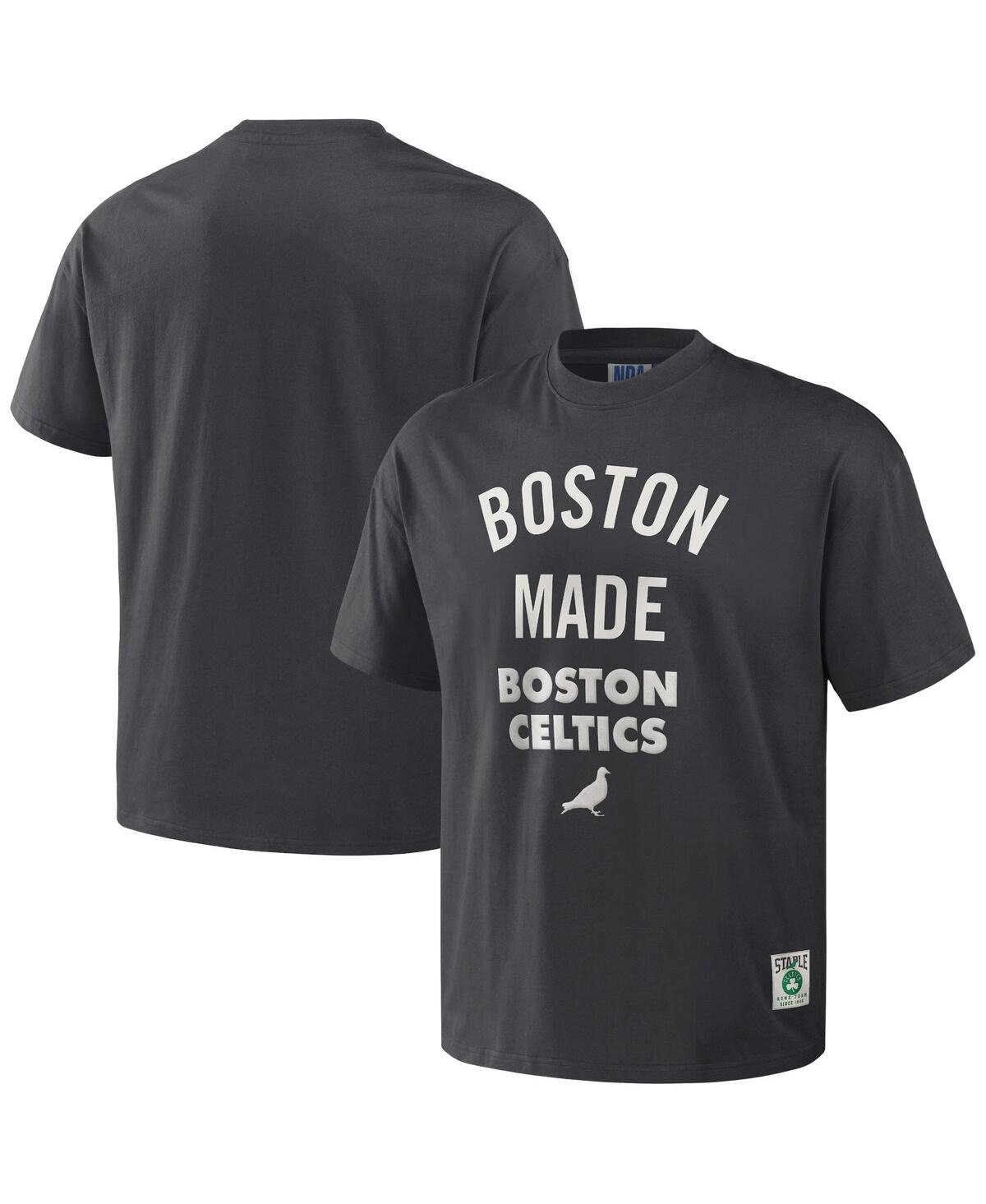 Men's Nba x Staple Anthracite Boston Celtics Heavyweight Oversized T-shirt - Anthracite