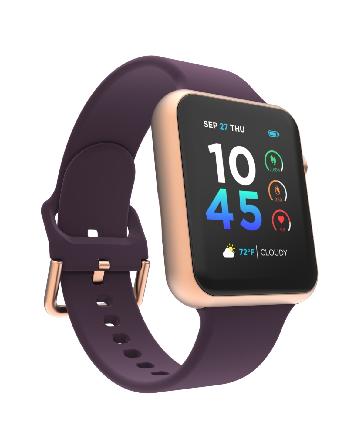 Itouch Air 4 Unisex Plum Silicone Smart Strap Smartwatch 41mm