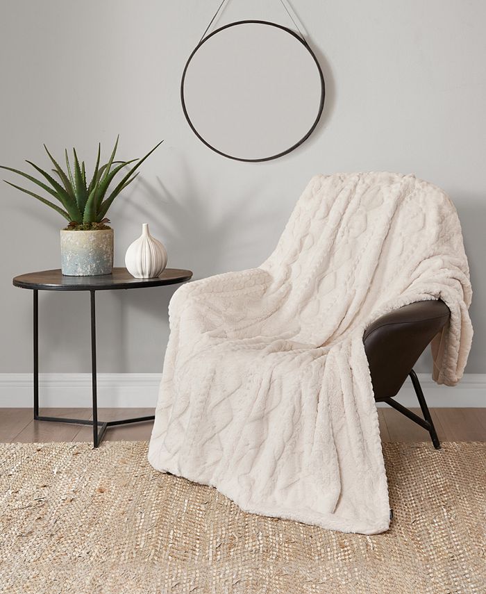 Noble excellence store faux fur throw