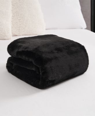 Solid Mink Faux Fur Throw, 50" x 70"