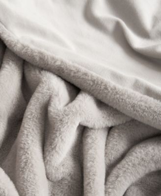 Solid Mink Faux Fur Throw, 50" x 70"