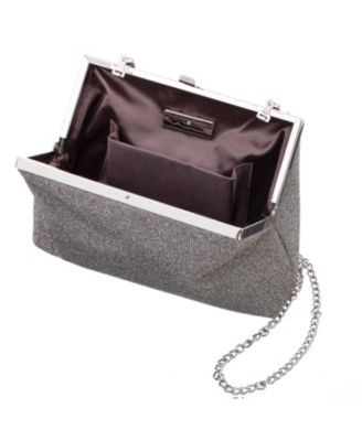 Metallic Fabric Frame Clutch