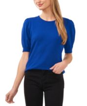 Royal blue online short sleeve sweater