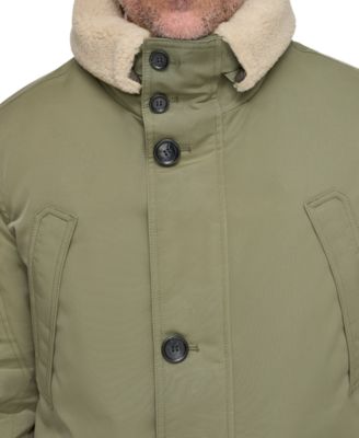 Men's Wittstock Insulated Full-Zip Waxed Parka with Removable Fleece Trim