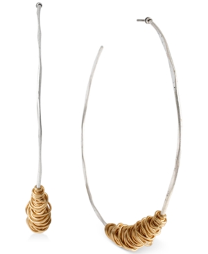 Robert Lee Morris Soho Extra Large Two-tone Wire-wrapped Soho Hoop Earrings In Two Tone