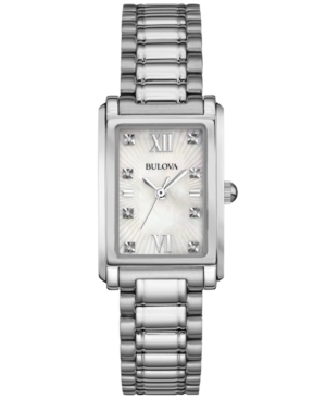 Bulova Women's Diamond Accent Stainless Steel Bracelet Watch