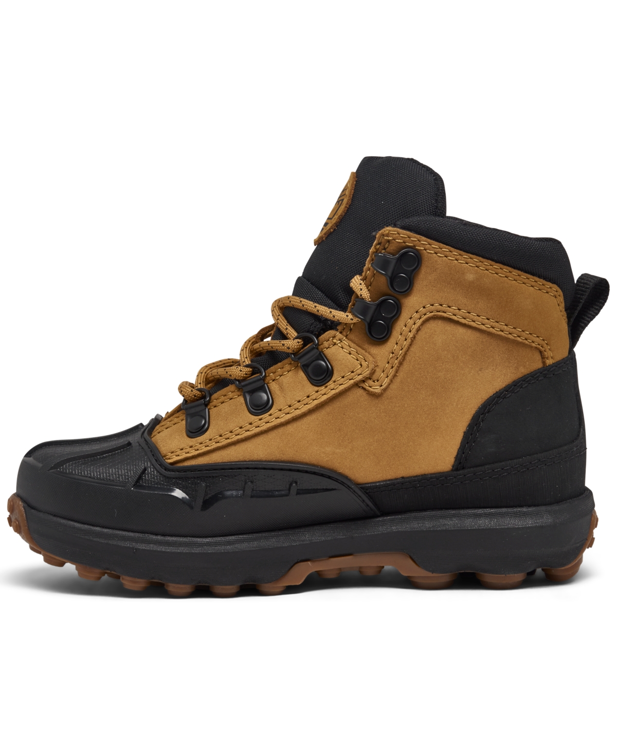 Shop Timberland Little Kids Converge Mid Shell Toe Water-resistant Boots From Finish Line In Wheat,black