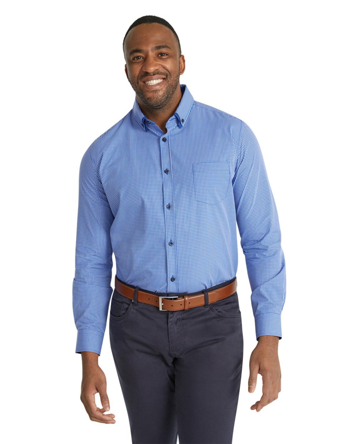 Men's Big & Tall Collin Check Shirt - Royal