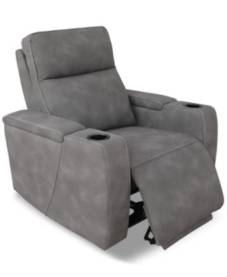 Greymel 37" Zero Gravity Fabric Chair with Power Headrest, Created for Macy's