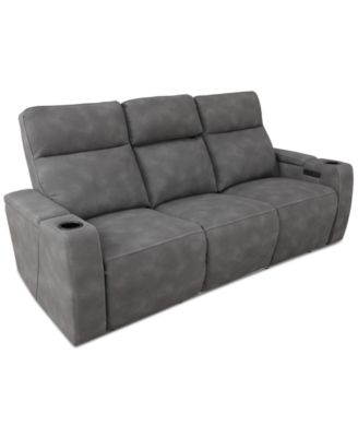CLOSEOUT! Greymel 84"  Zero Gravity Fabric Sofa with Power Headrests