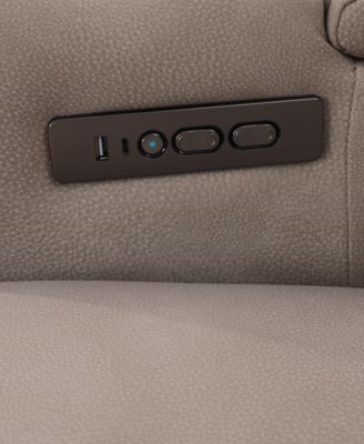 Greymel 74" Zero Gravity Fabric Loveseat with Console and Power Headrests, Created for Macy's