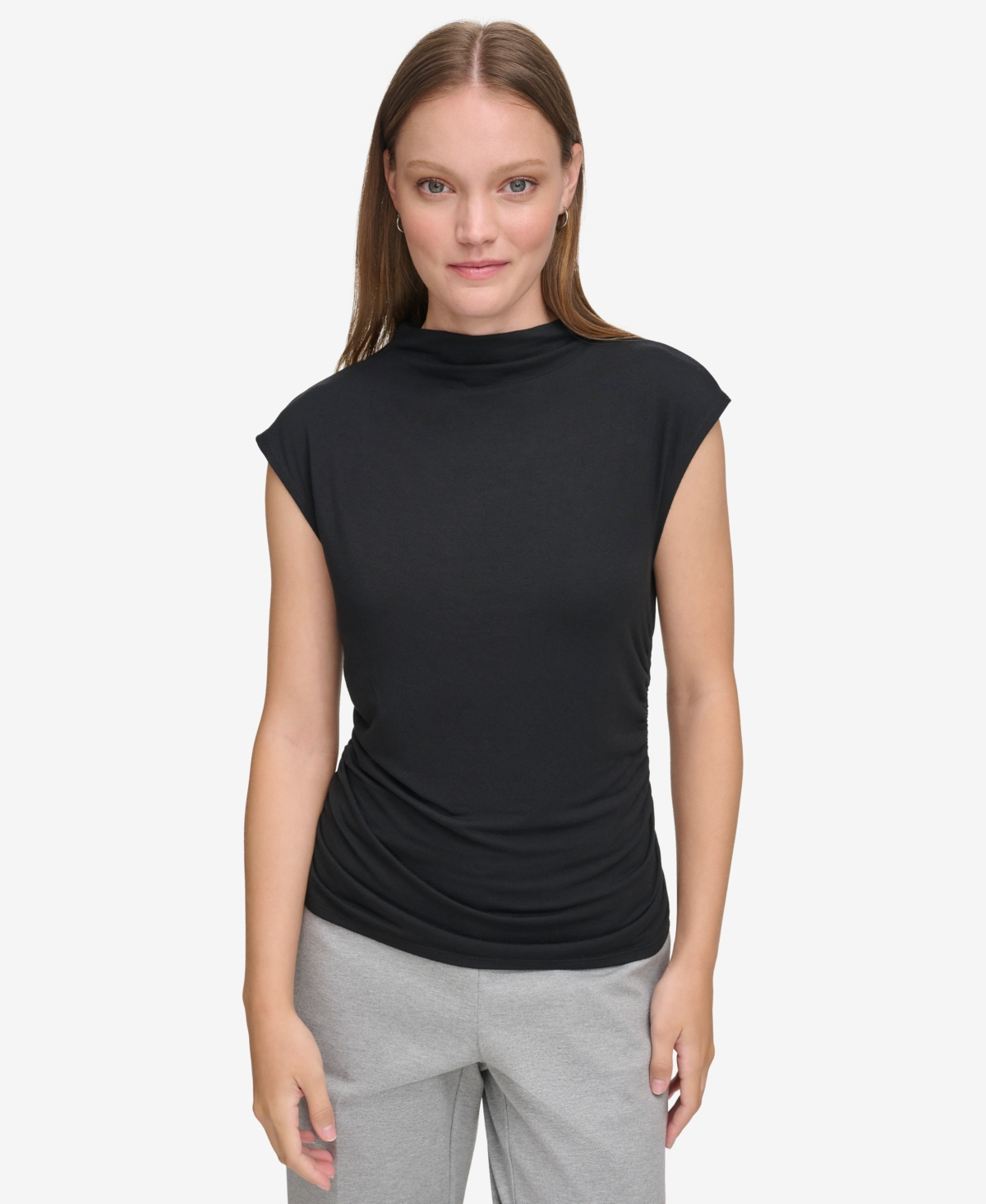 CALVIN KLEIN WOMEN'S X-FIT SLEEVELESS HIGH NECK TOP