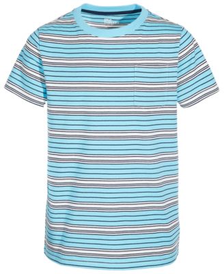 Fred Perry short-sleeved striped T-shirt, men's size L (approx.) cotton navy blue type Vintage Second Hand