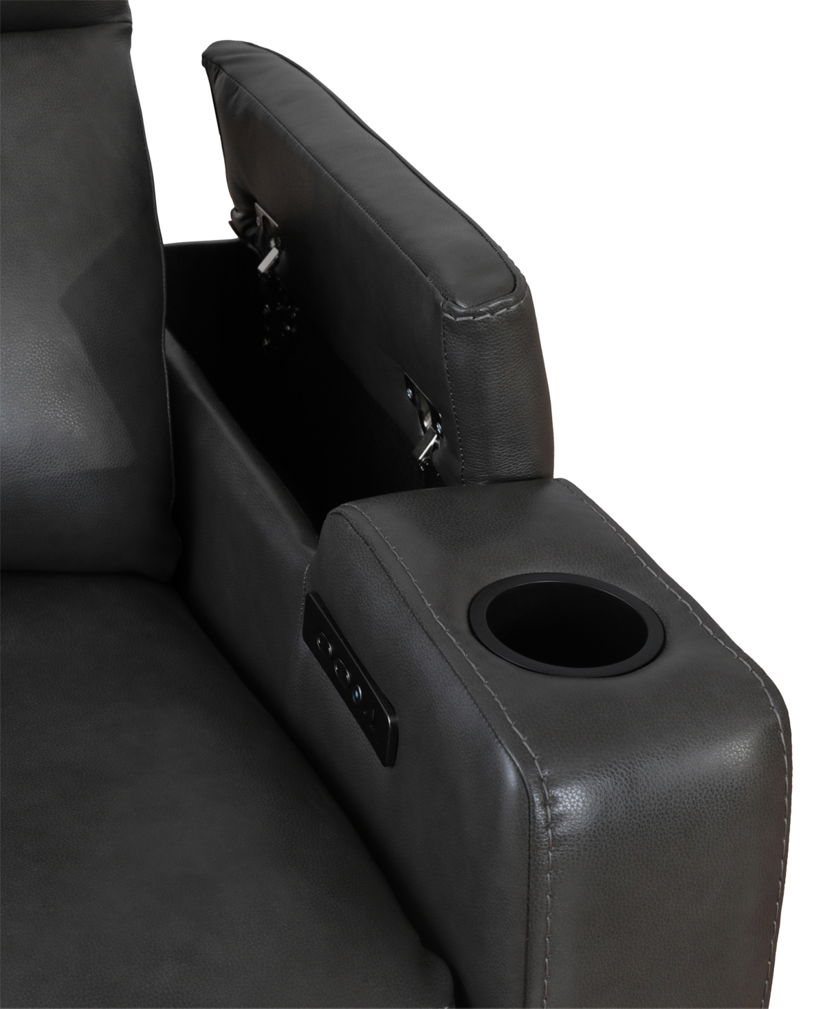 Greymel Zero Gravity Leather Chair with Power Headrest, Created for Macy's