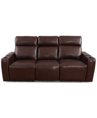 Greymel 84" Zero Gravity Leather Sofa with Power Headrests, Created for Macy's