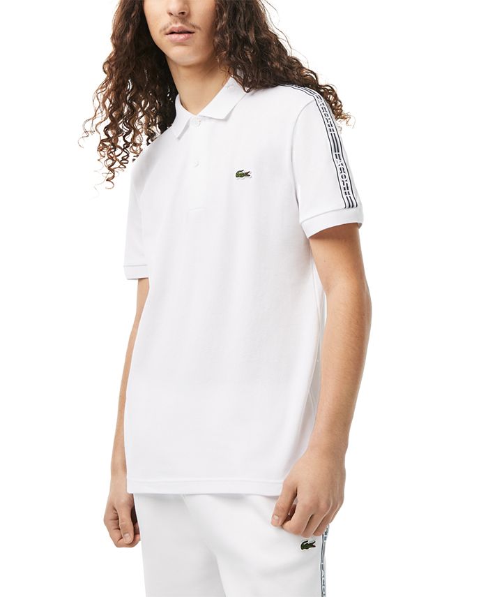Lacoste Men s Regular Fit Taped Mini Piqu Polo Shirt Macy s