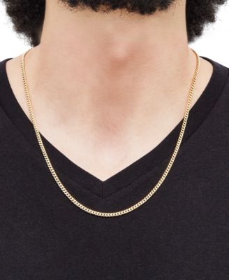 Lightweight Miami Cuban Link 22" Chain Necklace (3mm) in 14k Gold