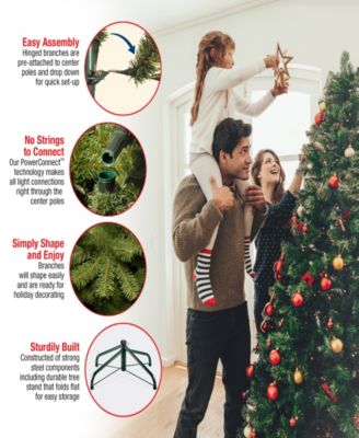 7.5' Power Connect North Valley Spruce Tree with Light Parade LED Lights