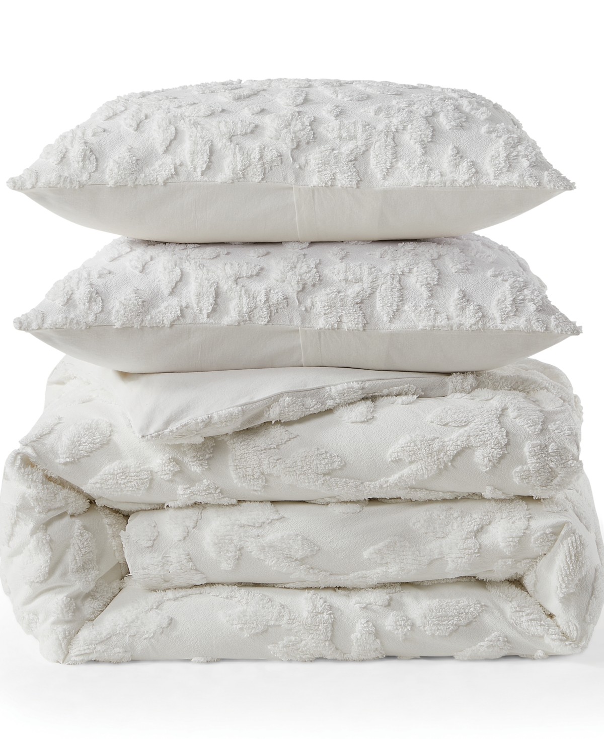 Chf Works Chenille Laurel 3-pc Comforter Set, Full/queen In White