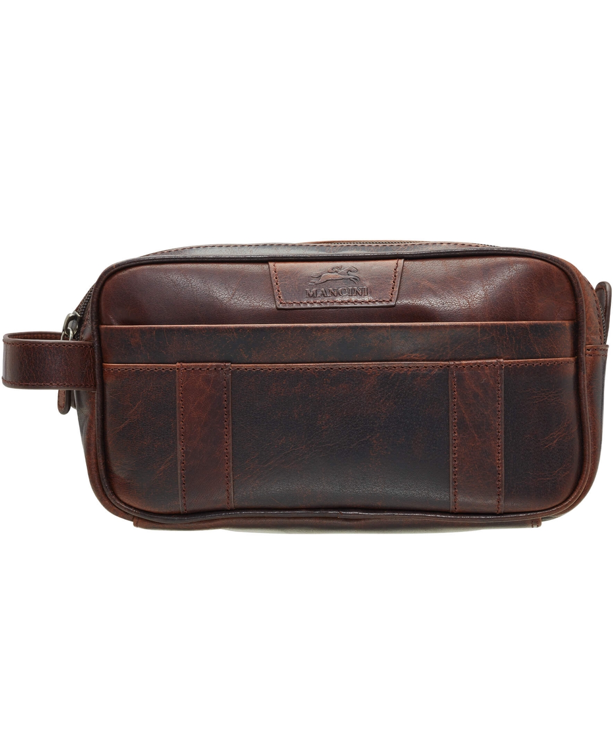 Men's Buffalo Dual Top Zipper Toiletry Bag - Brown