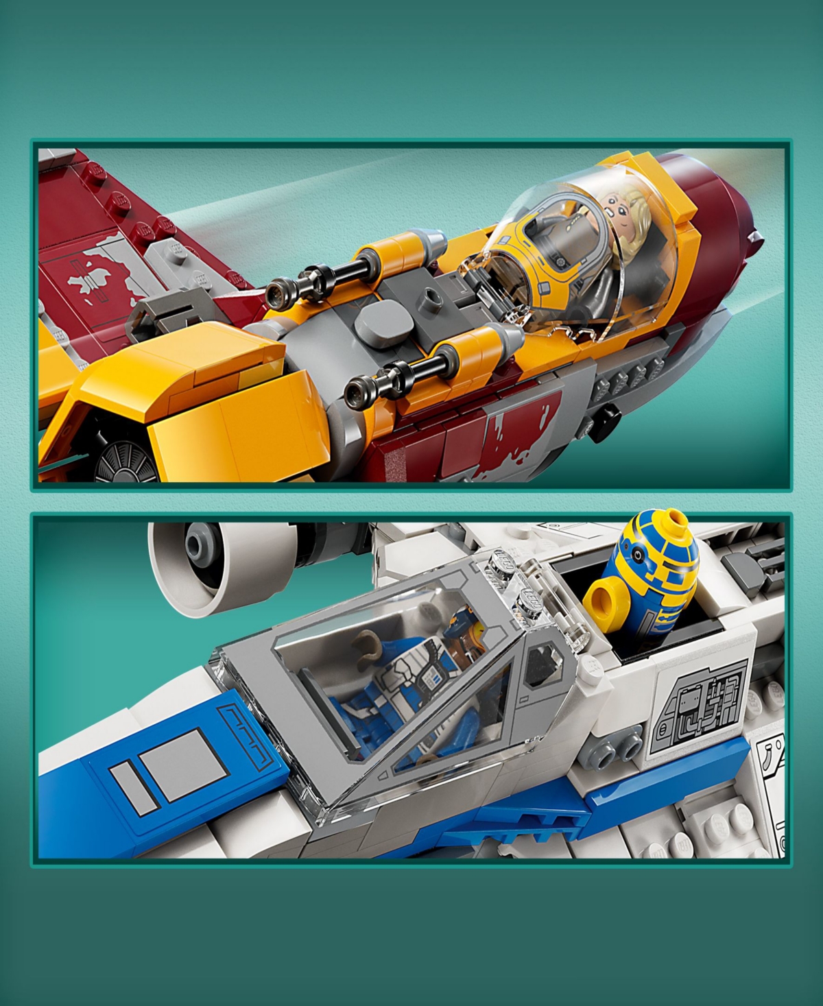 Shop Lego Star Wars 75364 New Republic E-wing Vs. Shin Hati's Starfighter Toy Building Set In Multicolor