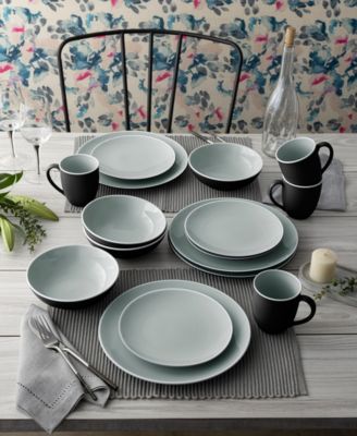 ColorTrio Coupe 16 Piece Dinnerware Set, Service for 4