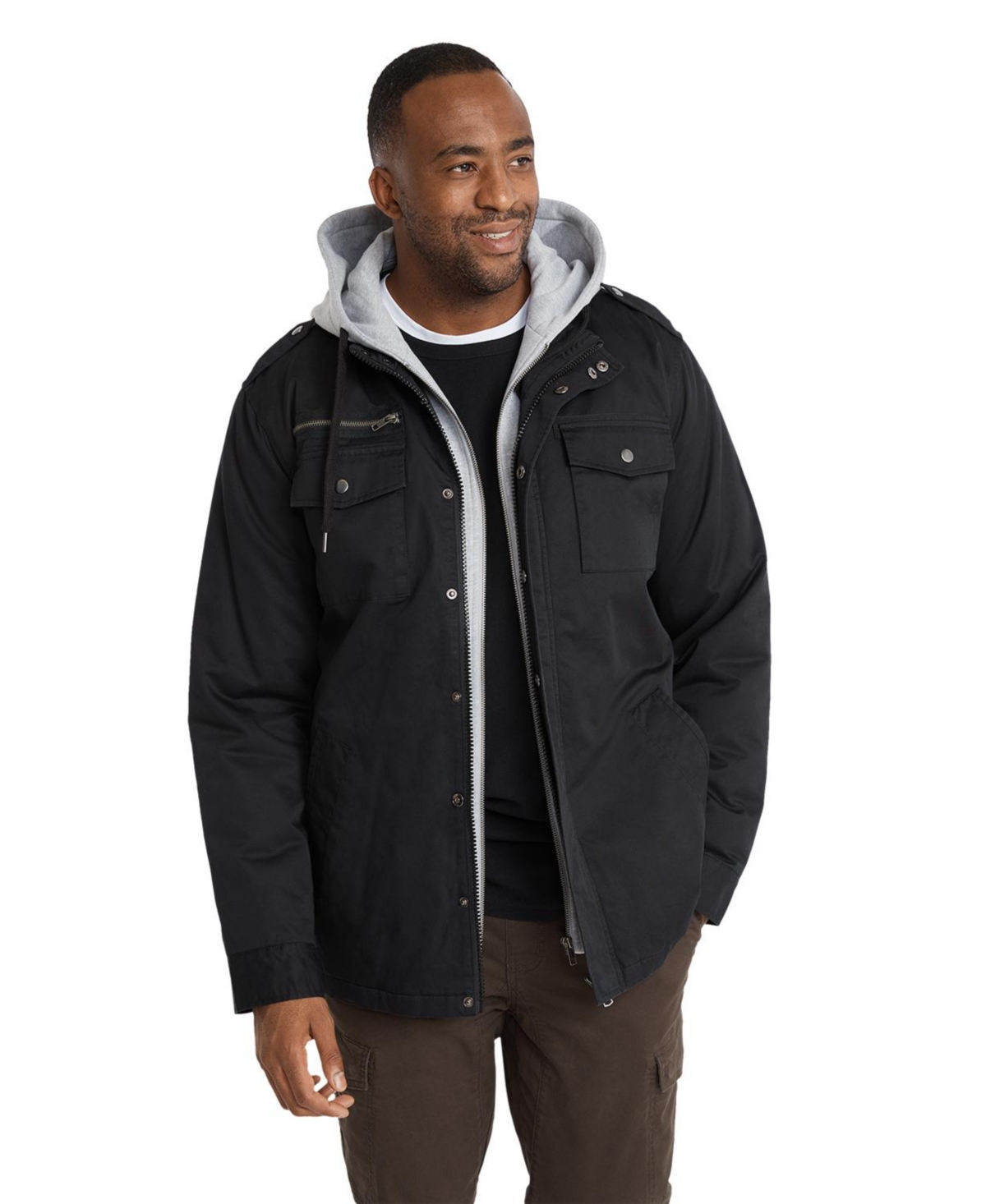 Men's Big & Tall Reserve Hooded Jacket - Black