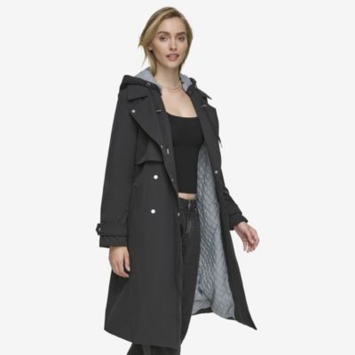 Women's Evesham Mixed Media Insulated Trench Coat