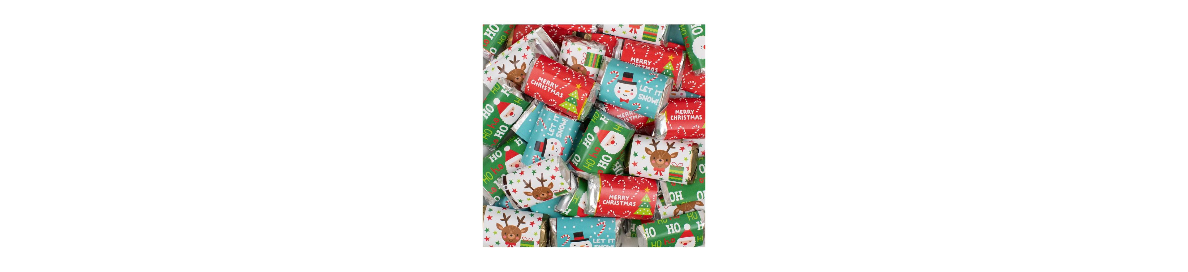 Just Candy Christmas Candy Party Favors Hershey's Miniatures Chocolate, 152 Pieces