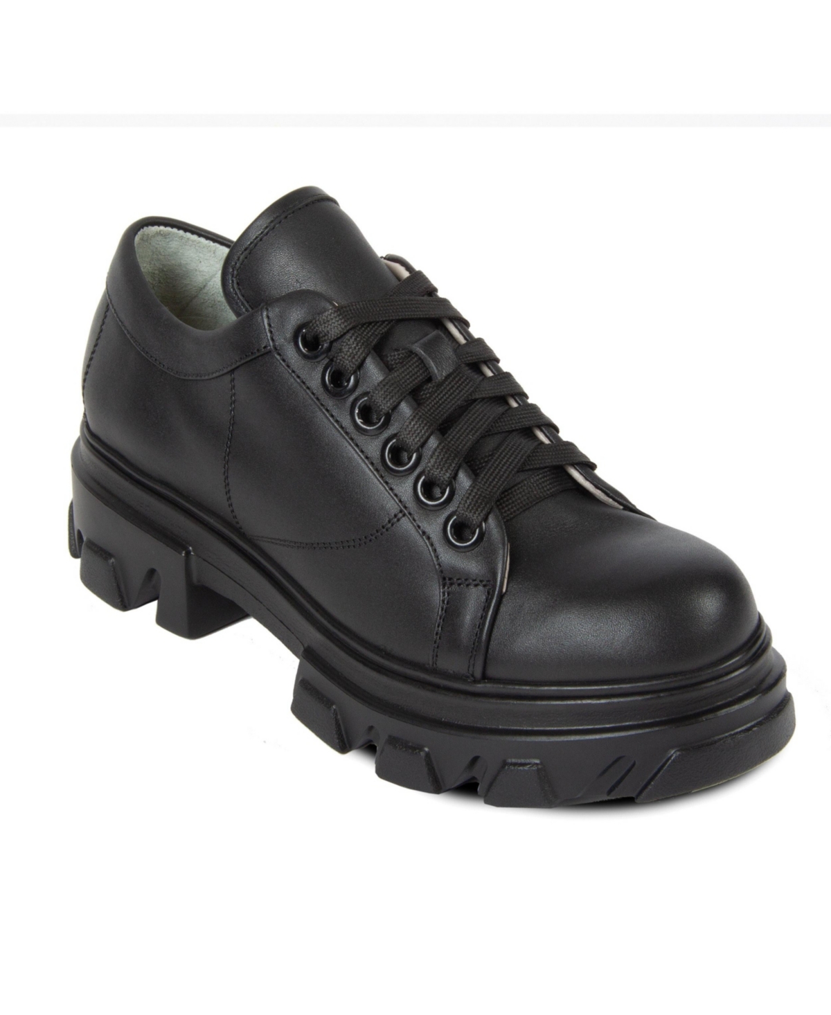 The Collegiate Leather Sneaker By Urbnkicks - Black