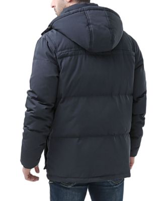 Men Hooded Toggle Down Parka Coat