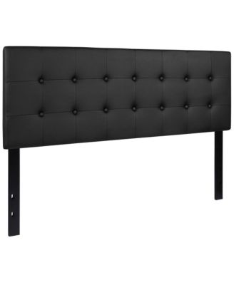 Button Tufted Queen Upholstered Headboard