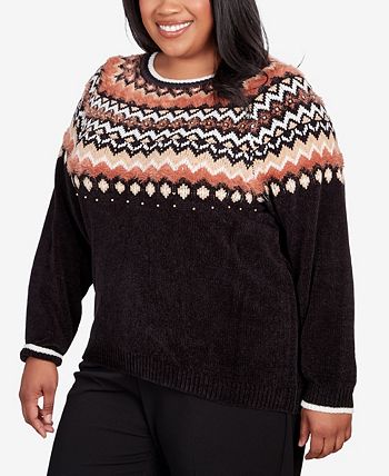 Plus size fair isle sweater cheap