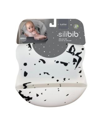 Soft Silicone Waterproof Baby Bib with catch all pocket, Adjustable