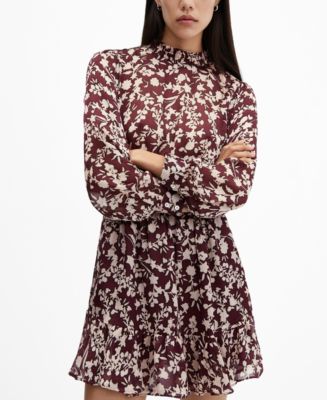 flowy printed dress mango Women's Flower microcategory:Sundress