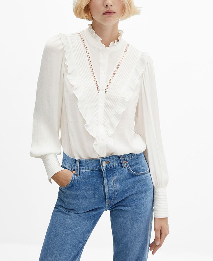 Printed Ruffle Detail Shirt main image 1