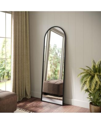 Muriel Arched Metal Framed Wall Mirror For Entryways, Dining Rooms, And Living Rooms