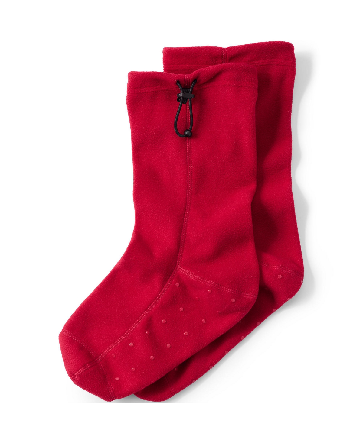 Women's Fleece Slipper Socks - Rich red