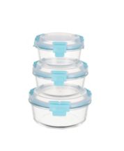 Genicook Borosilicate Tempered Glass Food Storage Containers with Pro Grade Locking Glass Lids, Vent and Removeable Lockdown Levers, Square Shape - 8